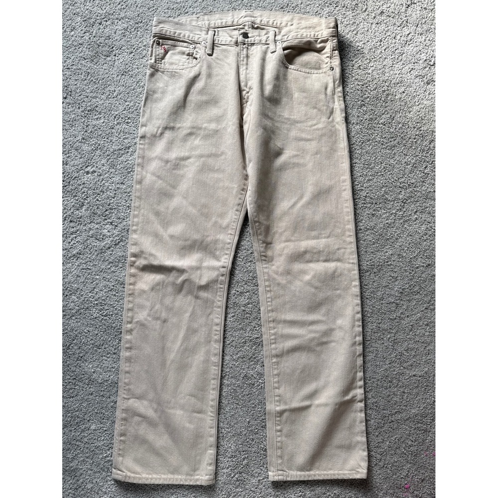 Polo Ralph Lauren Mens Hudson Bone Classic Fit Denim Jeans 34x32 R66SD75-CLASSIC